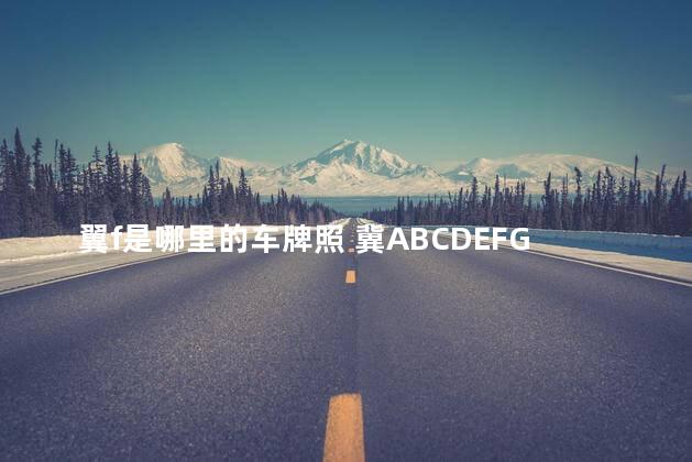 翼f是哪里的车牌照 冀ABCDEFGHJRT分别哪